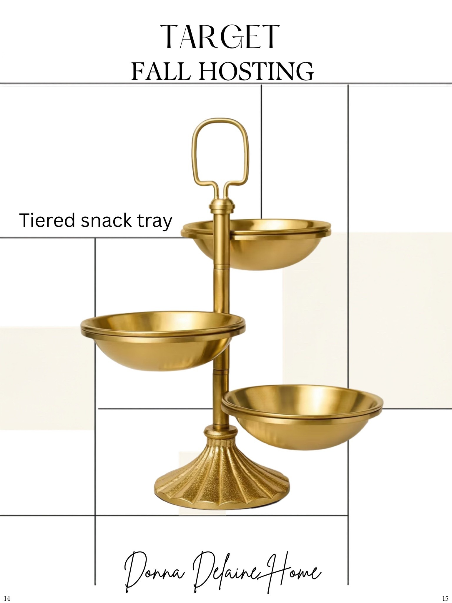 Elevate your hosting game! 
Love this tiered snack tray✨✨