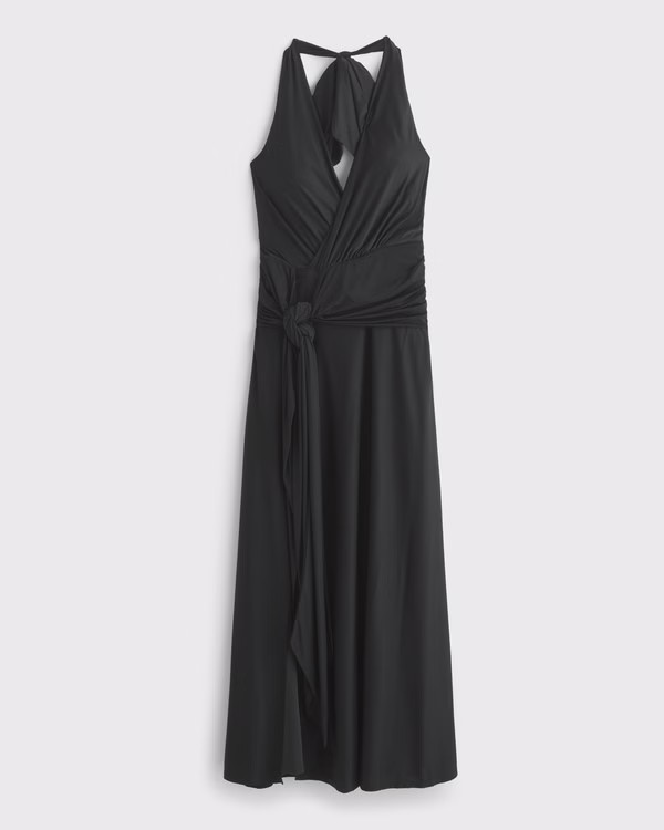 Women's Knot-Front Maxi Dress | Women's Dresses & Jumpsuits | Abercrombie.com | Abercrombie & Fitch (US)
