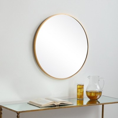 Uttermost 34" Round Mirror, Gold | Ashley Homestore