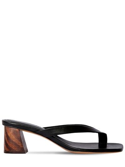 Mari Giudicelli - 60mm leather sandals - Black | Luisaviaroma | Luisaviaroma