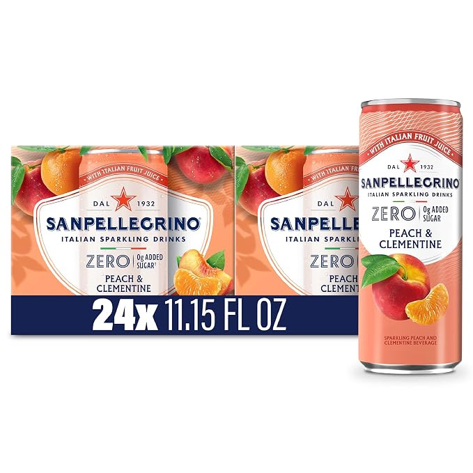 Sanpellegrino Crafted Soda Italiana Peach Clementine, 0g Added Sugar, 24 Pack | Amazon (US)
