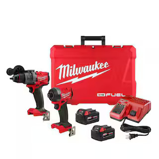 Milwaukee M18 FUEL 18V Lithium-Ion Brushless Cordless Hammer Drill and Impact Driver Combo Kit (2... | The Home Depot
