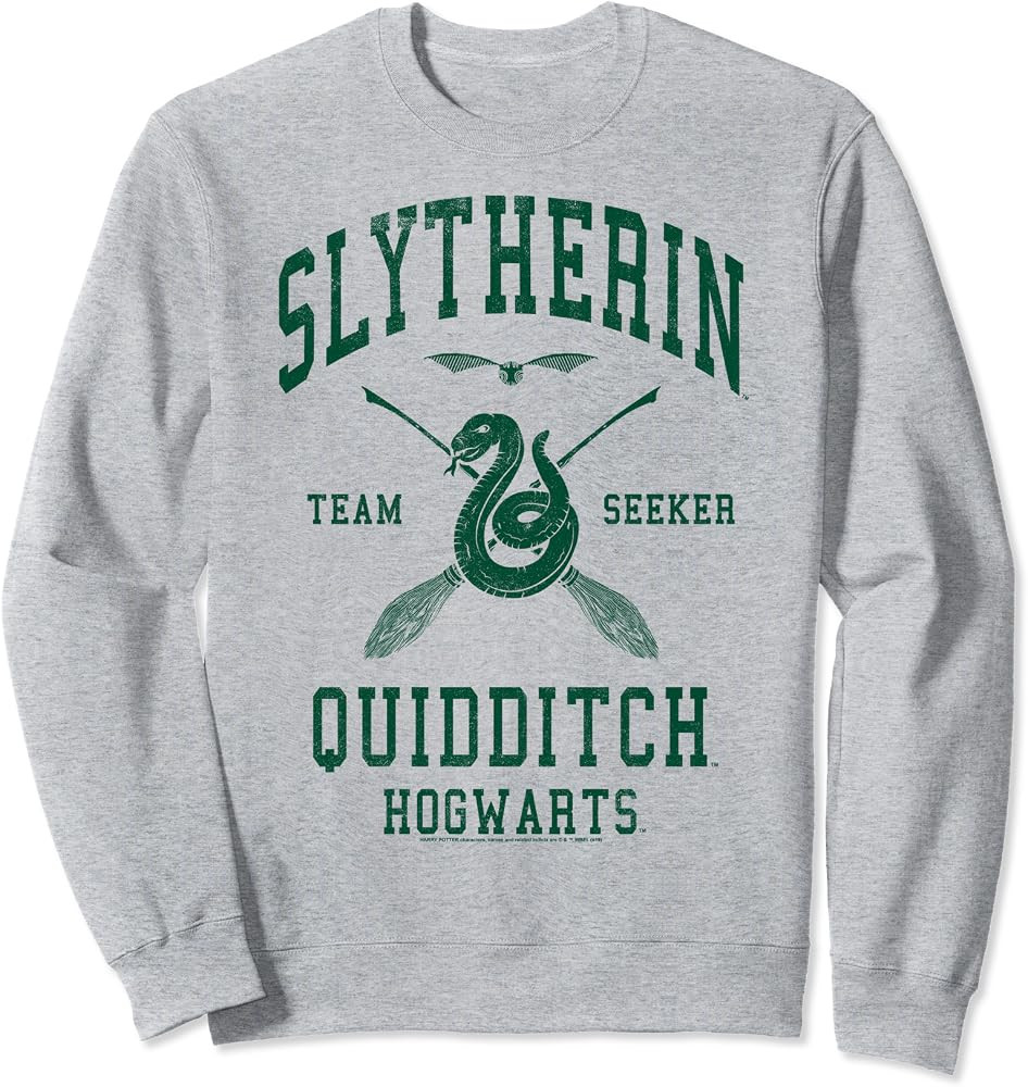 Harry Potter Deathly Hallows Slytherin Quidditch Seeker Sweatshirt | Amazon (US)