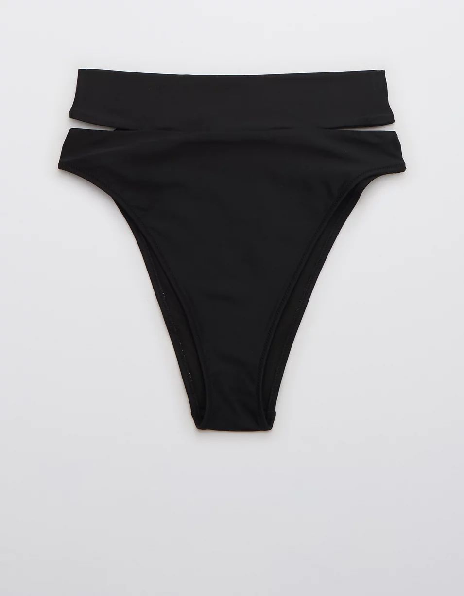 Aerie Split High Cut Cheeky Bikini Bottom | American Eagle Outfitters (US & CA)