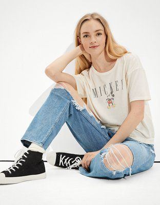 Tailgate Women's Mickey Graphic T-Shirt | American Eagle Outfitters (US & CA)