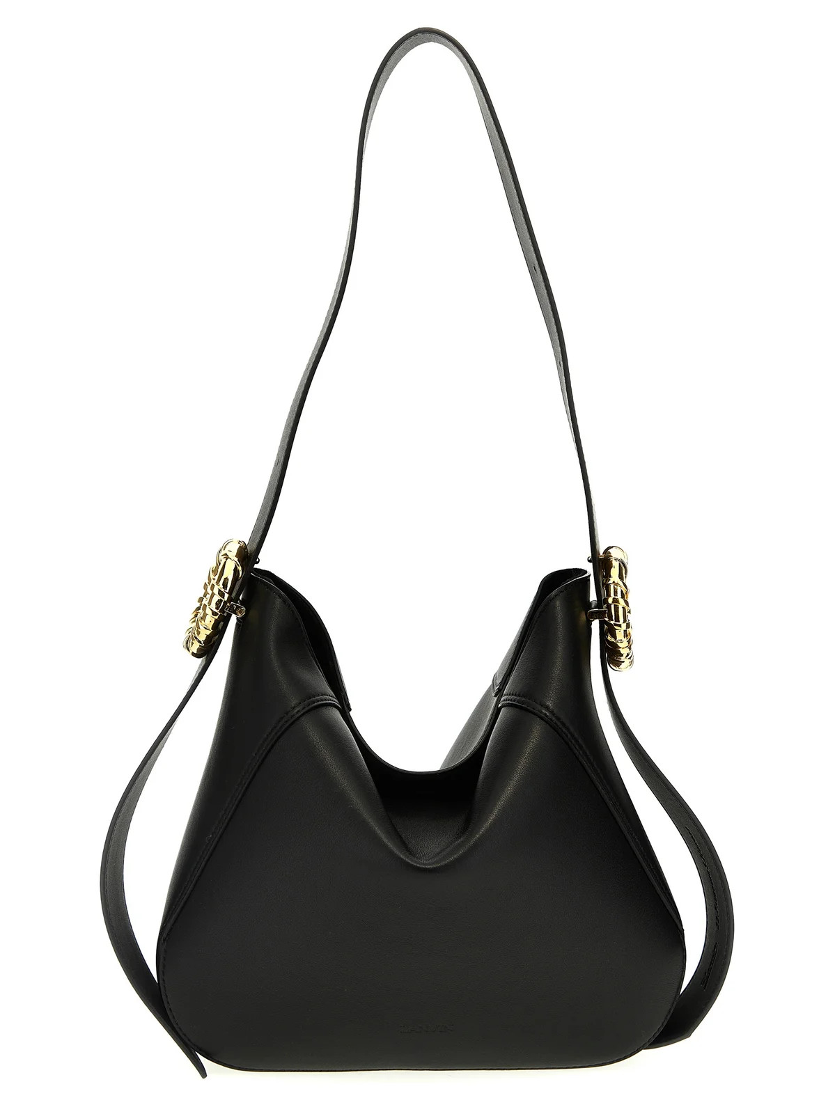 Lanvin Logo Embossed Melodie Hobo Bag | Cettire Global