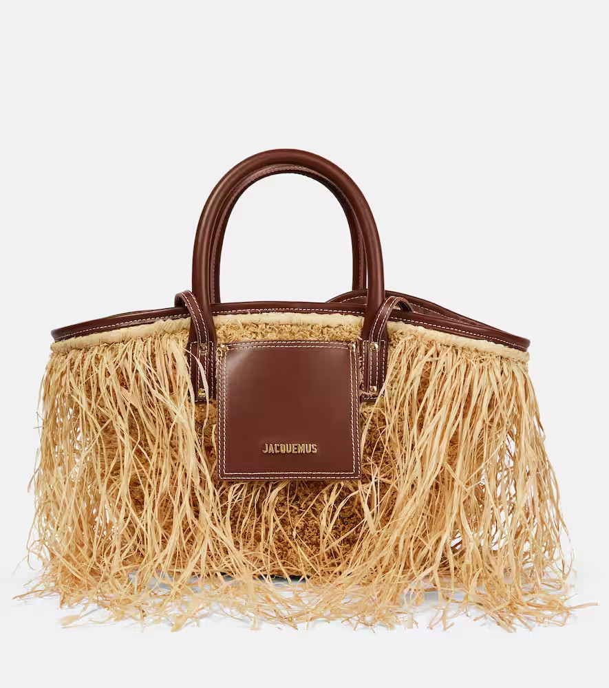 Jacquemus Le Panier Soli Raphia tote bag | Mytheresa (INTL)