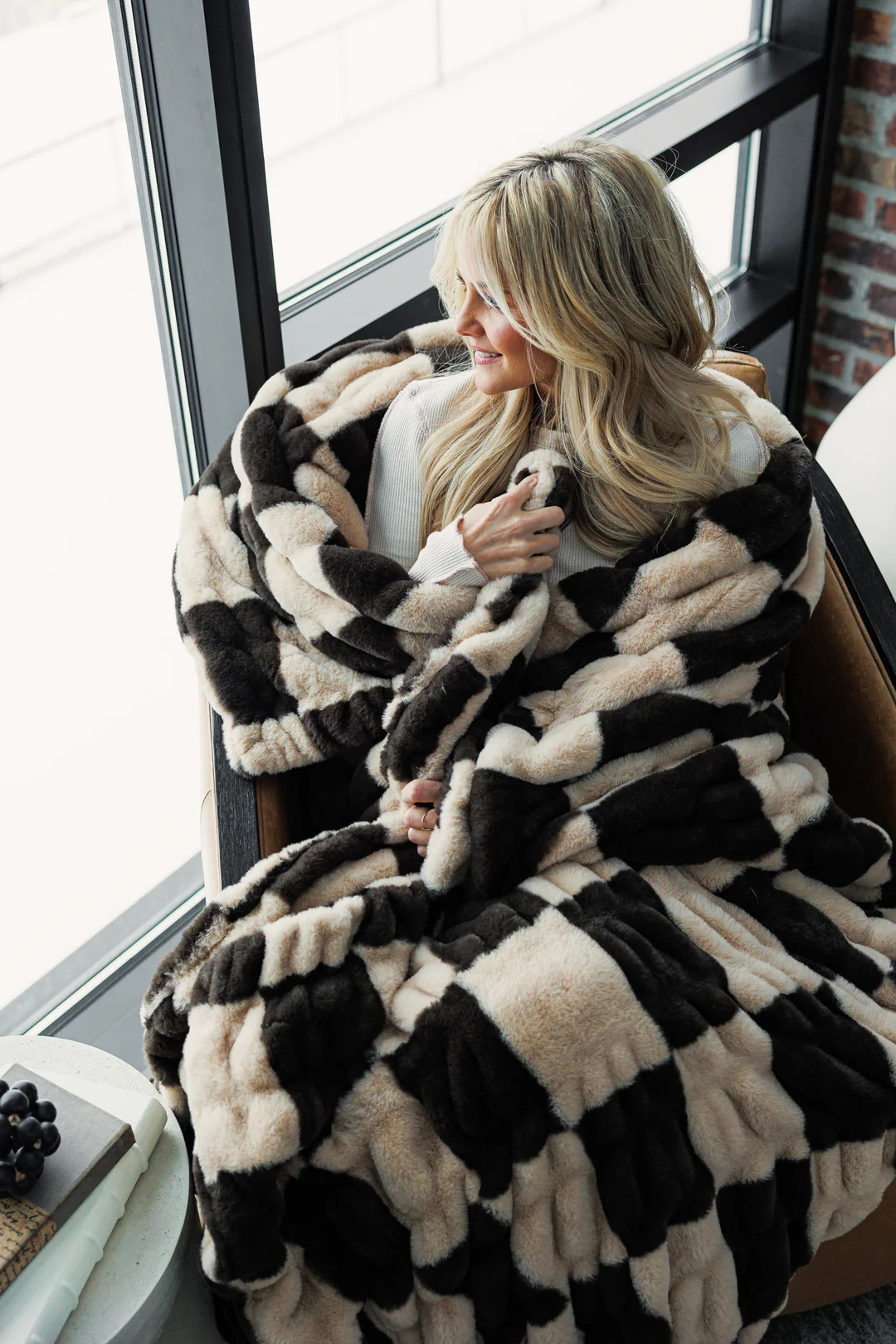 Espresso Check | Lola Blankets