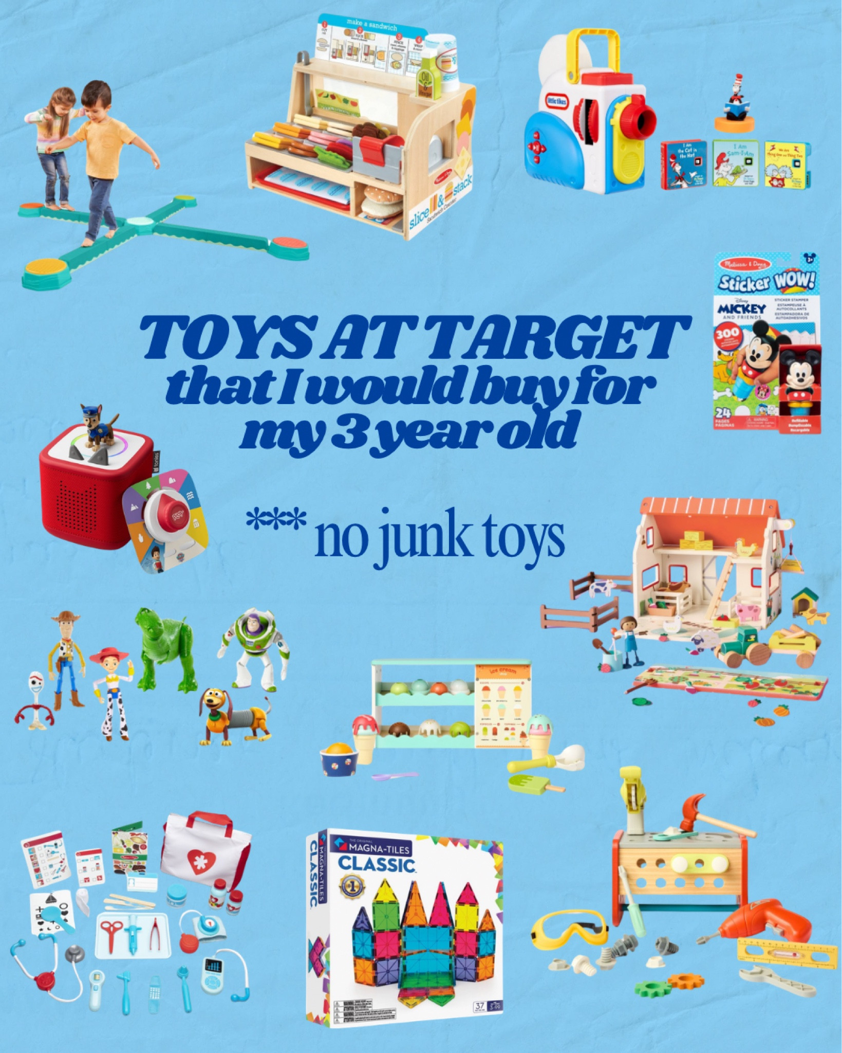 Toys that aren’t CRAP! No batteries, lights, annoying sounds, etc is my jam!

#targettoys #toddlertoys #toysfortoddlers #3yearoldtoys #toddlermom

#LTKKids #LTKmomlife