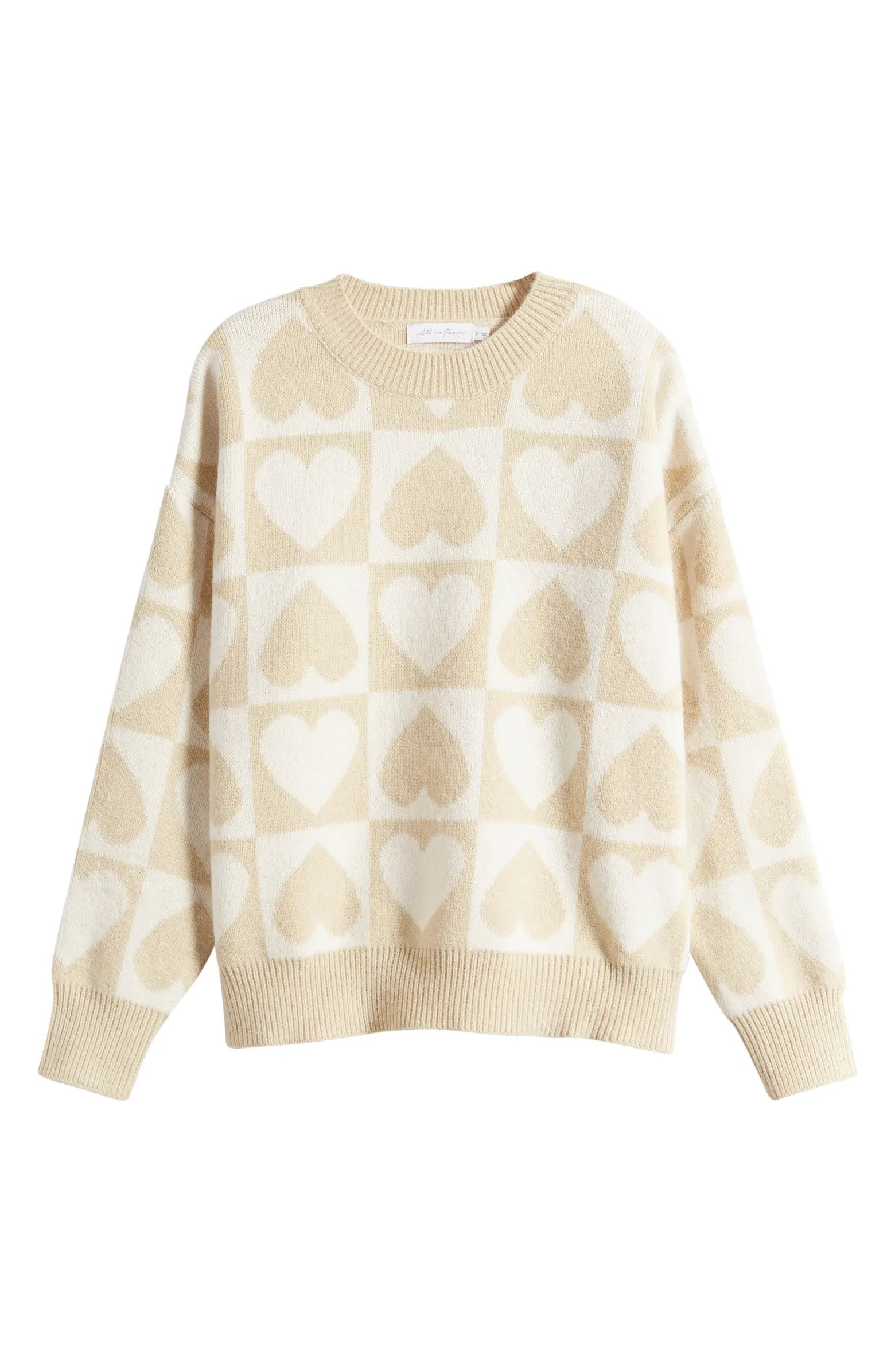 Heart Jacquard Sweater | Nordstrom