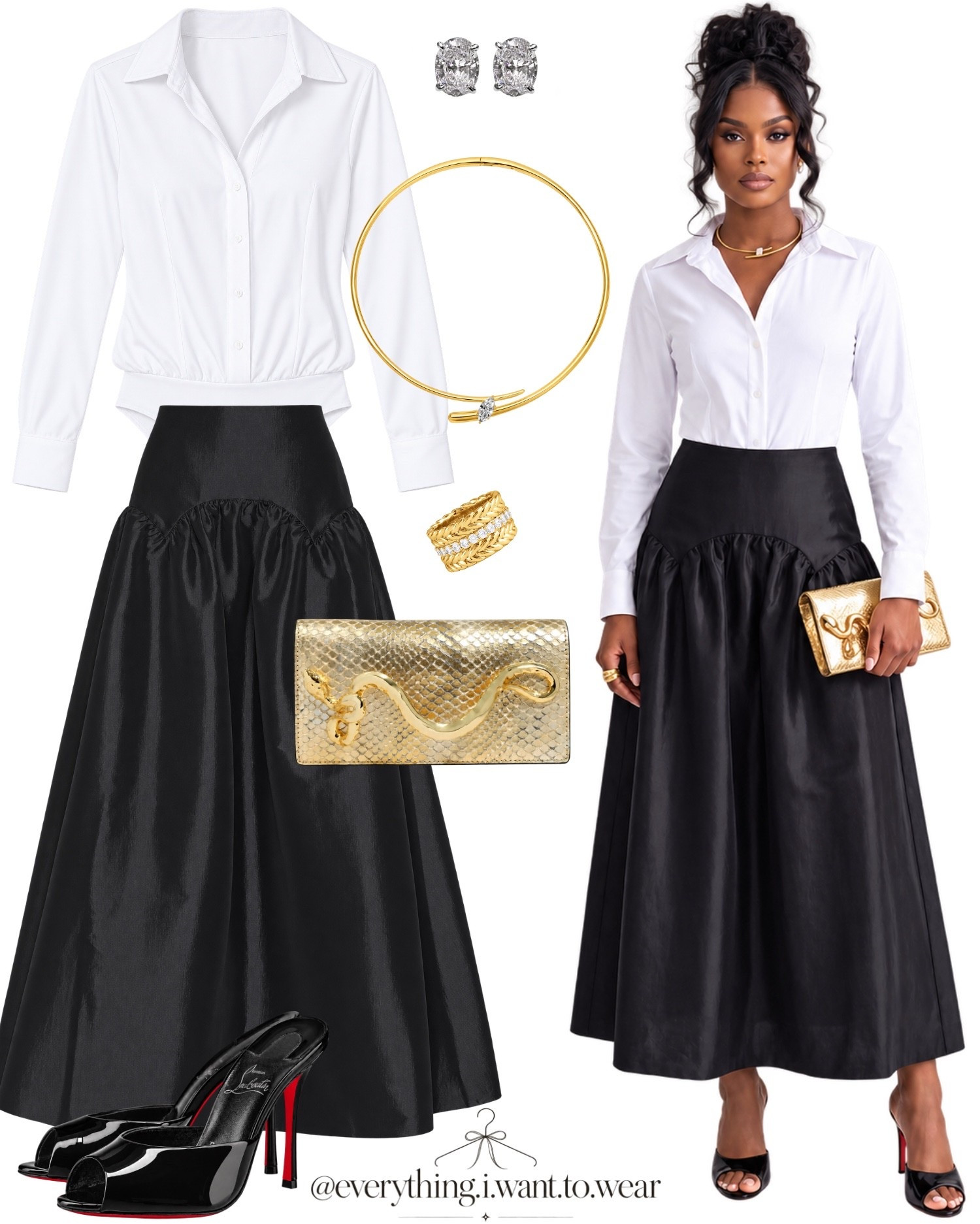 Modern. Refined. Dramatic.
Because the best evening looks always feel right for the moment.

Comment SHOP and I'll send you the links.

#GlamNightFriday #5Days5Vibes #EveningStyle #OutfitInspiration #WhatToWear #EverythingIWantToWear