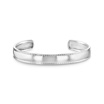 Baby Girls' Detailed Edge Cuff Bracelet Sterling Silver - In Season Jewelry | Target