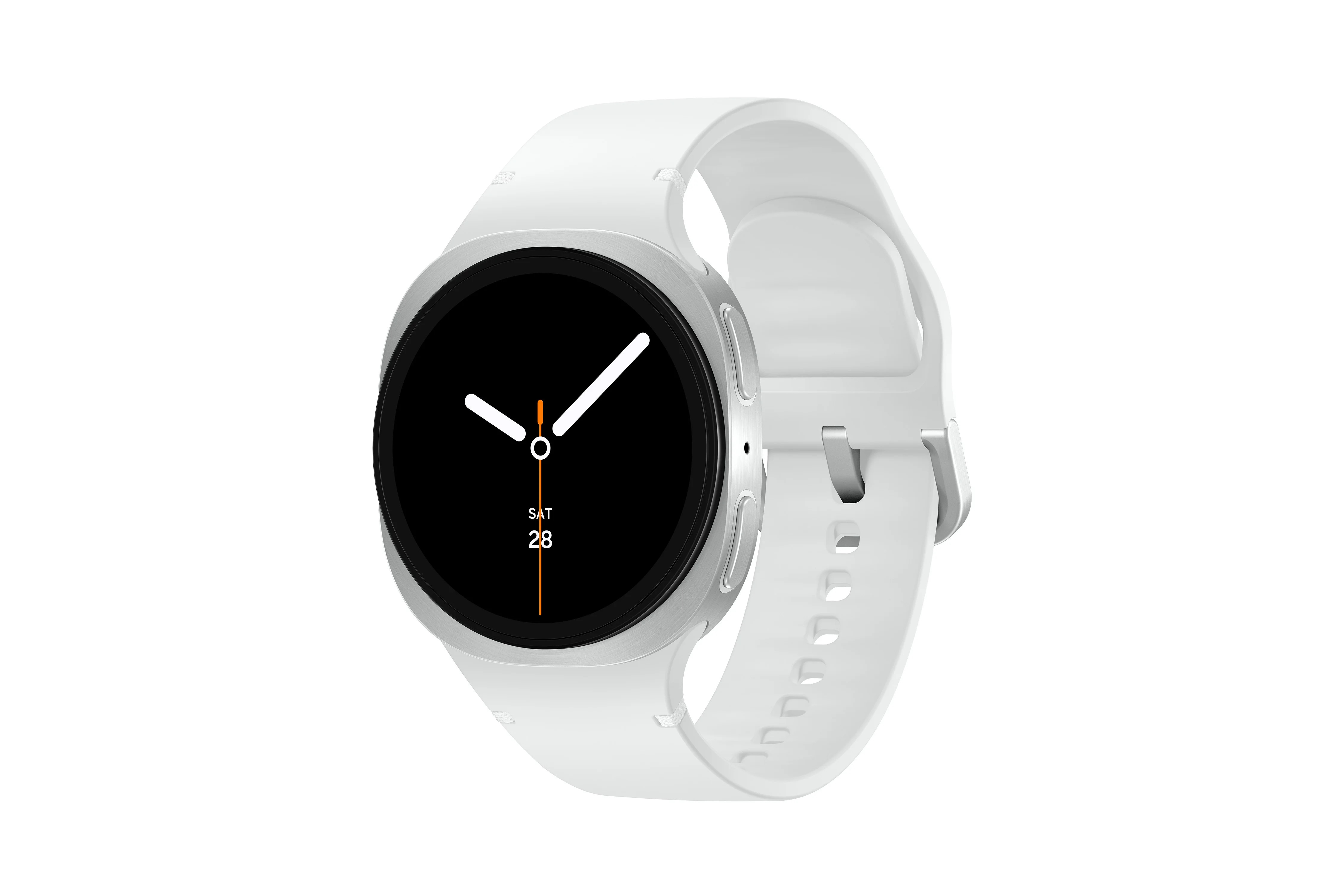 Samsung Galaxy Watch8 40mm Bluetooth Smart Watch, Silver, White Band - Walmart.com | Walmart (US)