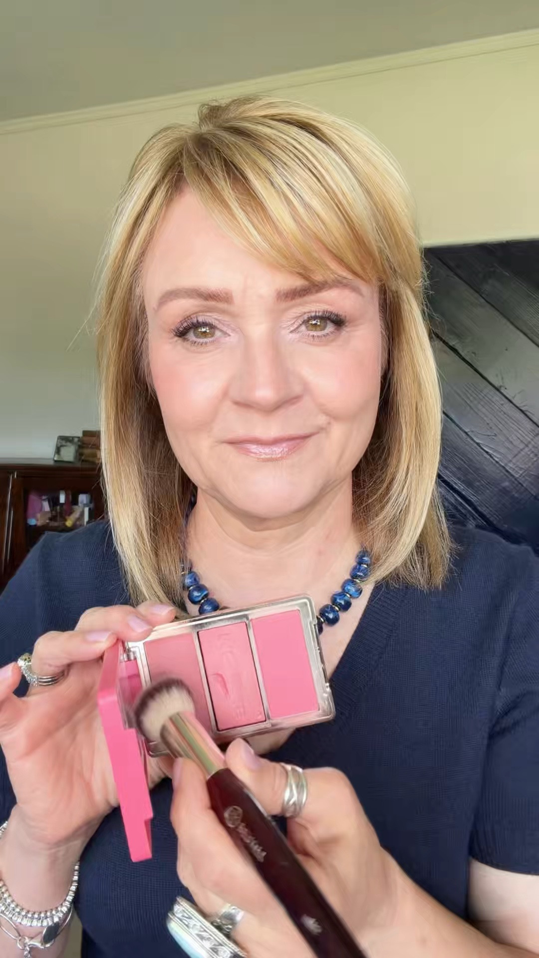 Blush tips for a mature lifted face. 
Blush palette is in the shade Blind Date 
Powder in the shade On Cloud Pink.

#LTKOver40 #LTKBeauty
