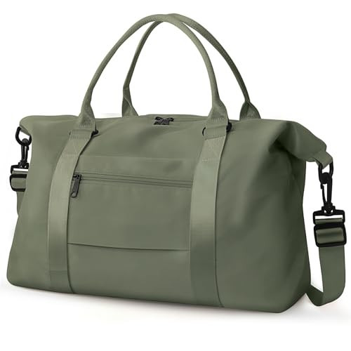 Travel Duffle Bag, Waterproof Weekender Bag Carry On Tote Bags for Women, Travel Essentials Sport Gym Bag for Men, Hospital Bag for Labor and Delivery, Overnight Bag Luggage Bag with Trolley Sleeve | Amazon (US)