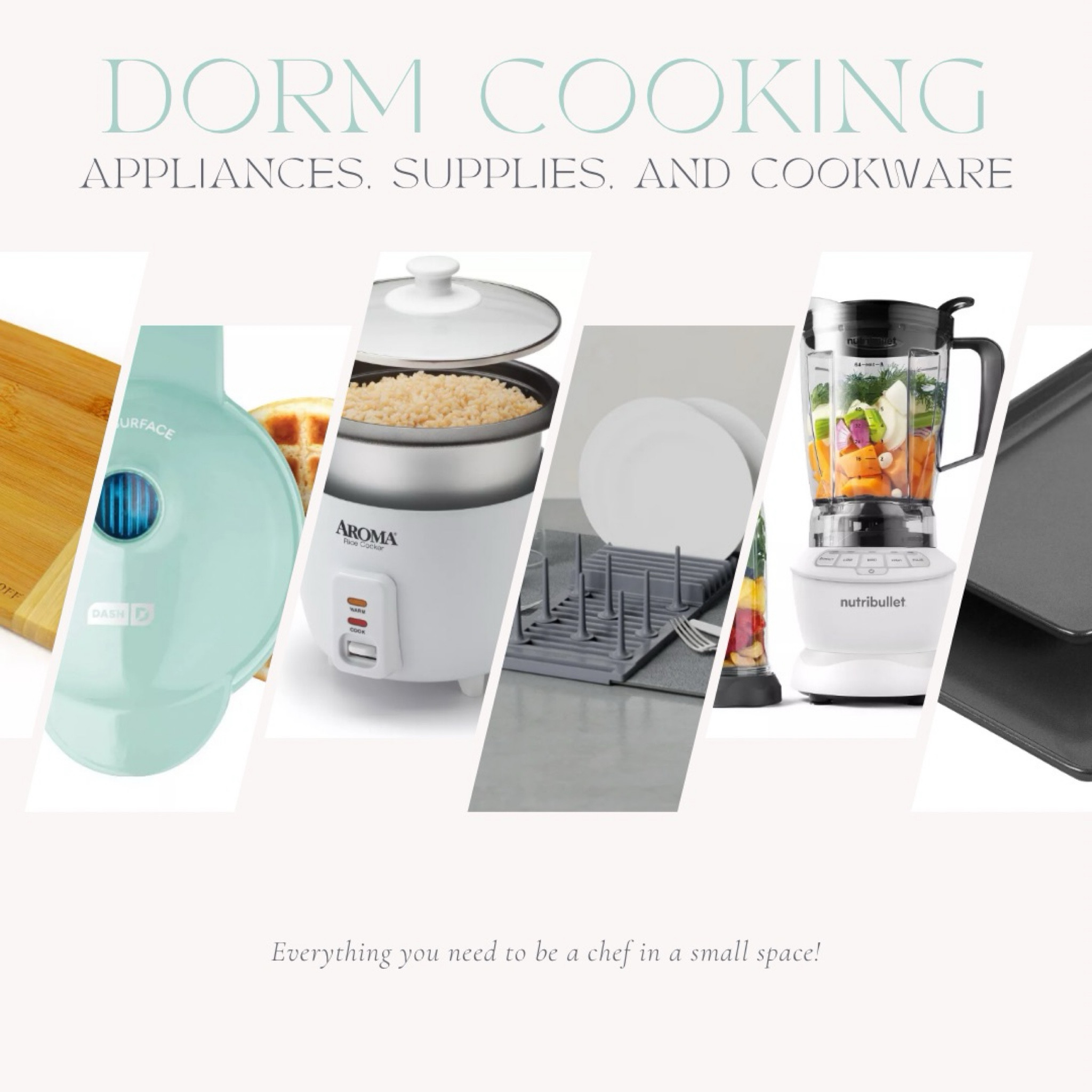 I spent two years off of the meal plan at Notre Dame with only my dorm room and a dorm stovetop to make all of my meals. I had every one of these items in my room to cook with and it made all the difference. Mini pans, waffle makers, rice cookers, drying racks and everything in between is linked here!

#LTKHome