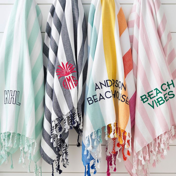 Cabana Stripe Lightweight Turkish Towel | Mark and Graham