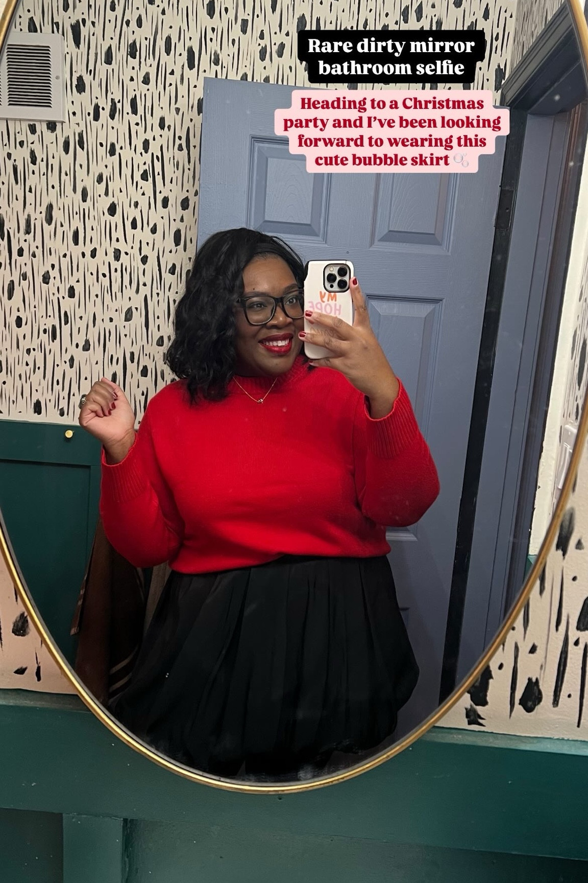 Hard to see because I’m wearing black tights but this skirt is everything!

#LTKStyleTip #LTKHoliday #LTKSeasonal