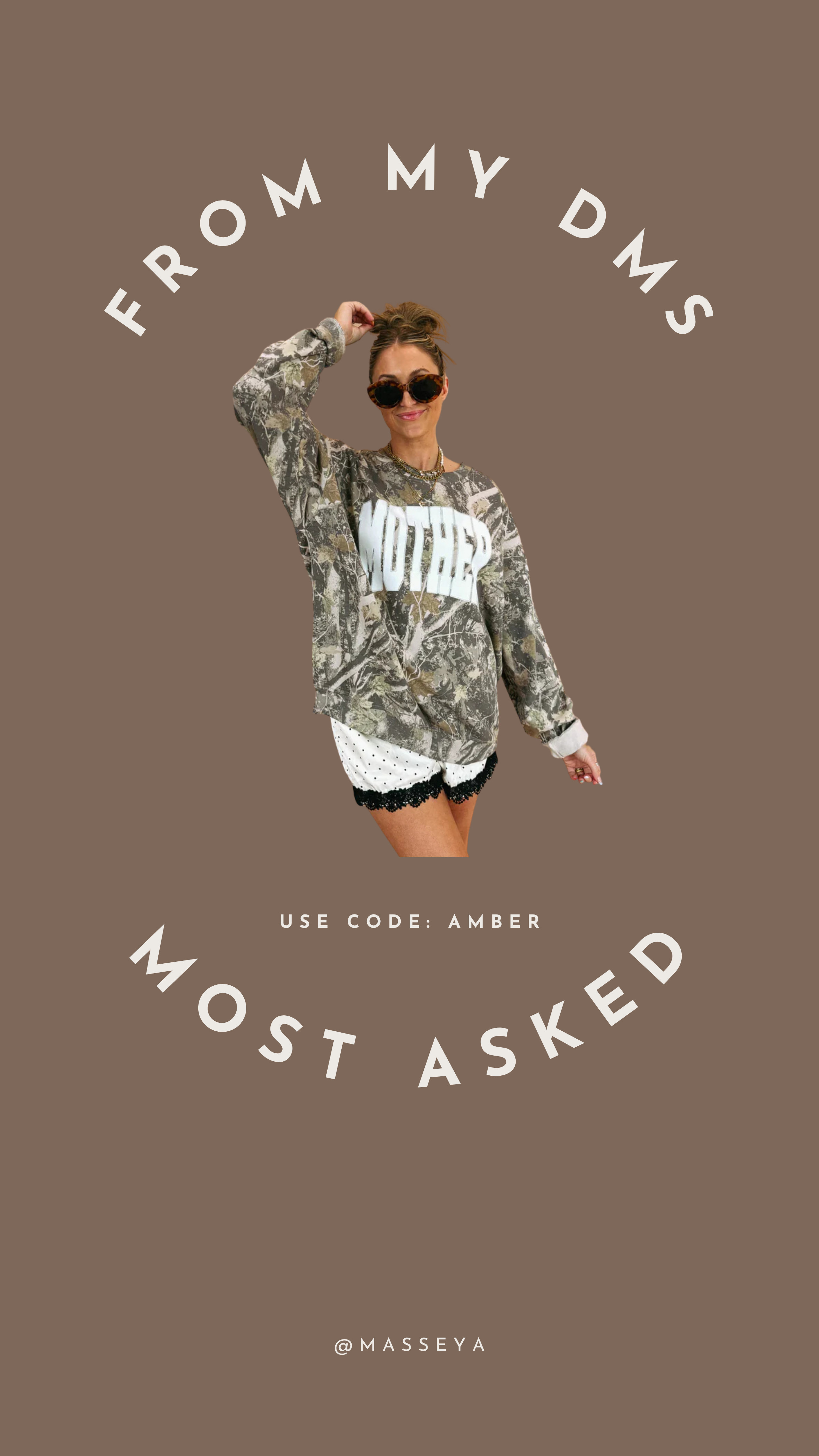 from my dms - most asked!

camo sweater, mother sweater 

 #LTKSeasonal