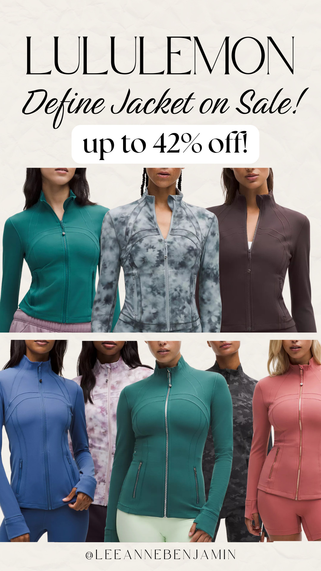 Define Jacket on SALE at Lululemon! Get up to 42% off and available in both regular and crop!  

 #LTKfitnessgoals #LTKActive #LTKSaleAlert