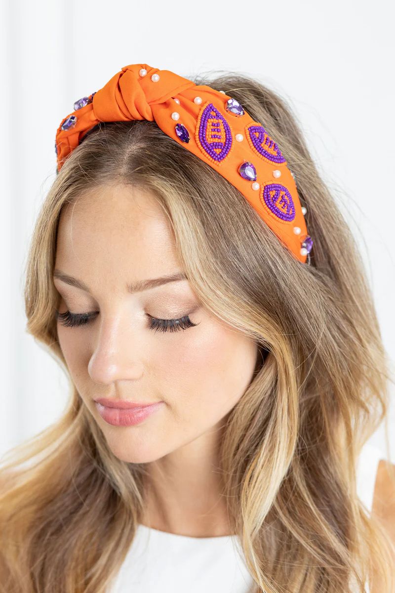 Gameday Headband- Orange/Purple | Avara
