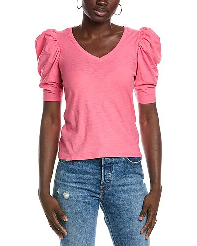 Jillian Bold Shoulder V-Neck T-Shirt | Gilt & Gilt City