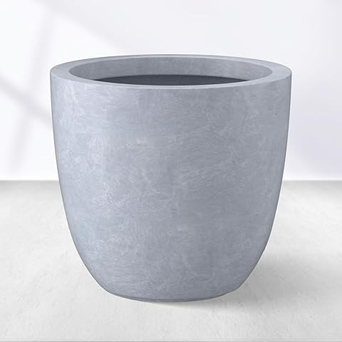 Kante Round Concrete Planter, Large Outdoor Indoor Garden Pots with Drainage Hole, 18-Inch Diamet... | Amazon (US)