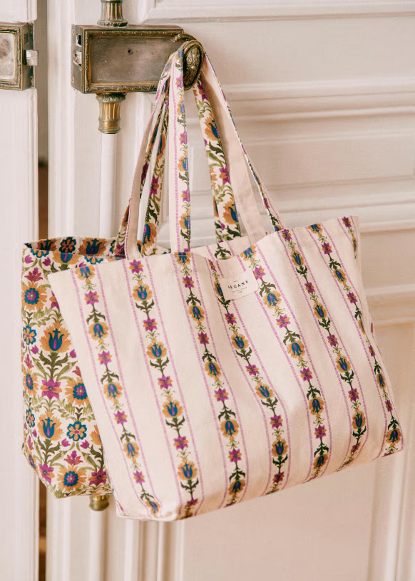 Floral Stripes Totebag | Sezane Paris