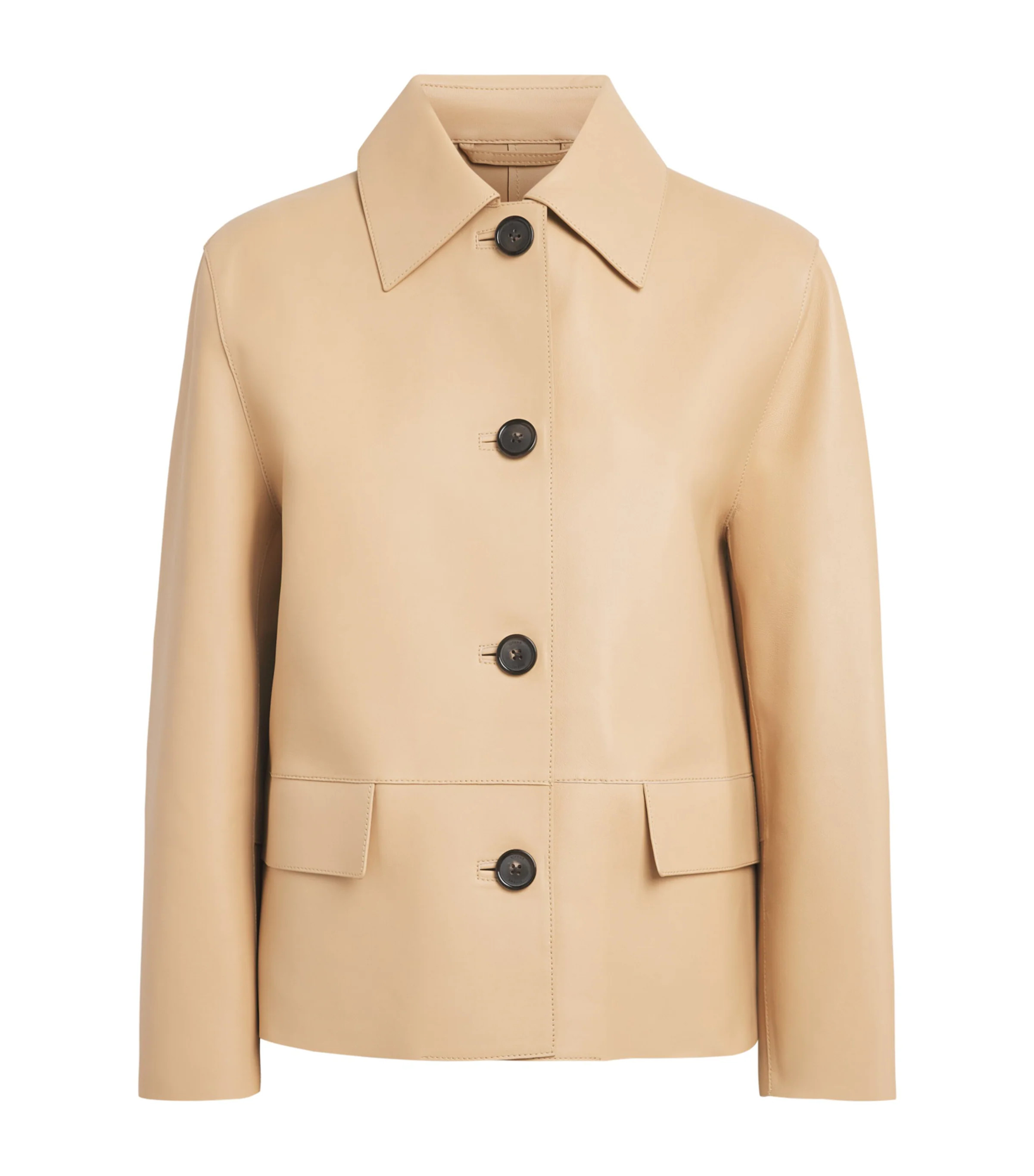 Toteme Bonded-Leather Jacket | Harrods UK