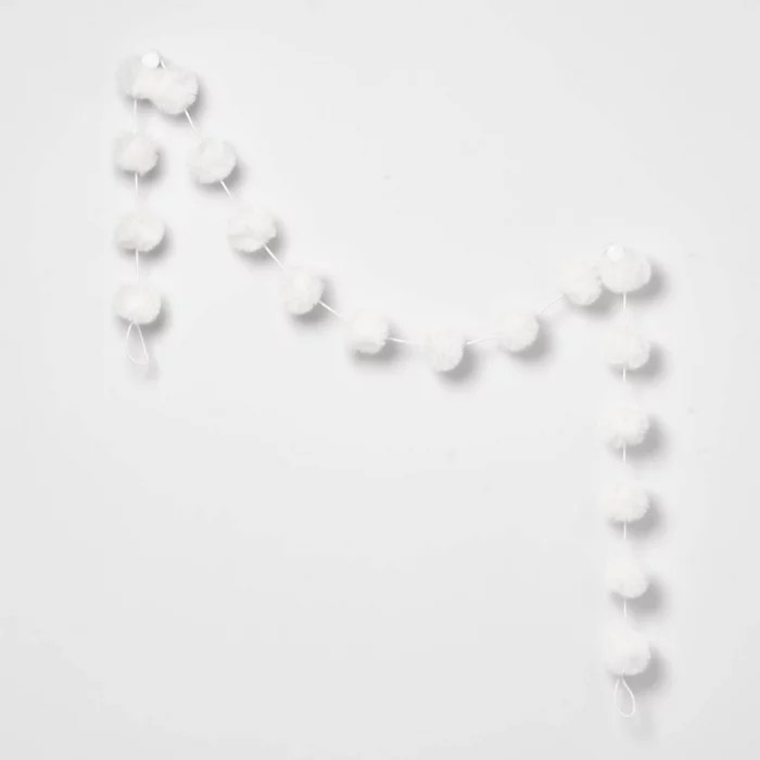 Faux Fur Balls Garland White - Wondershop™ | Target