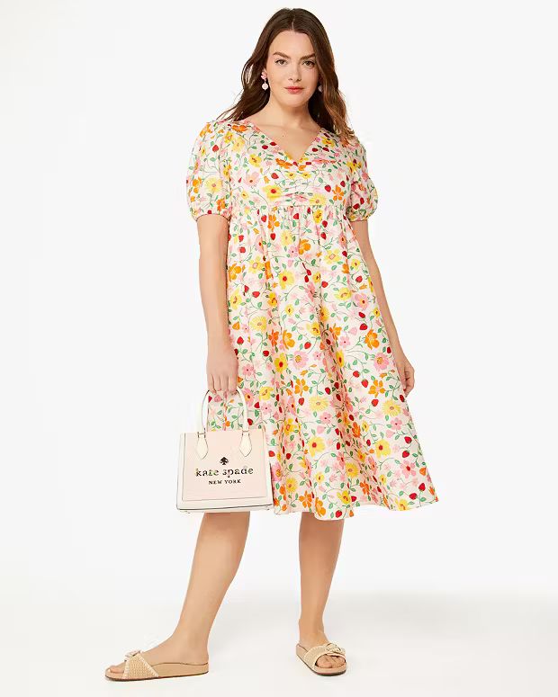 Strawberry Garden Midi Dress | Kate Spade Outlet