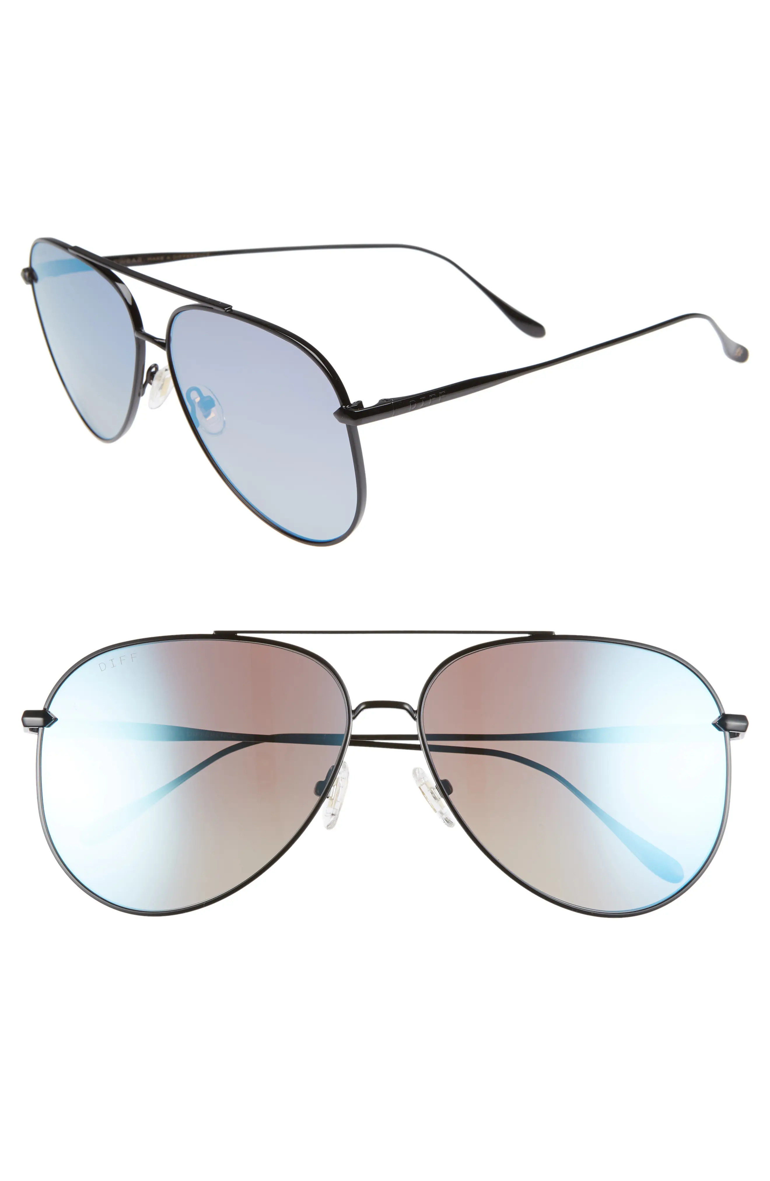 Women's Diff Nala 60Mm Polarized Aviator Sunglasses - | Nordstrom