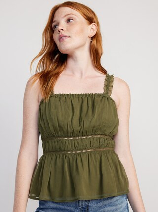 Ruffle-Strap Cami Top for Women | Old Navy (US)