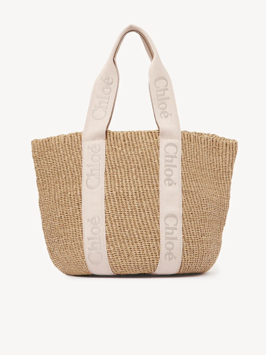 Large Woody basket in natural fibers | Chloe US