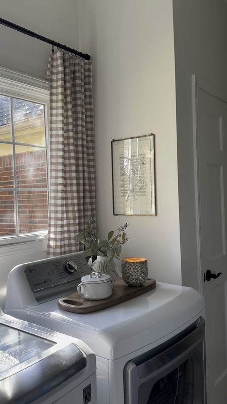 Easy DIY idea - turn a tablecloth into a curtain panel! Hang a rod, clip the tablecloth up with ring clips, and sit back and enjoy the new view! 

#LTKhome #LTKfindsunder50