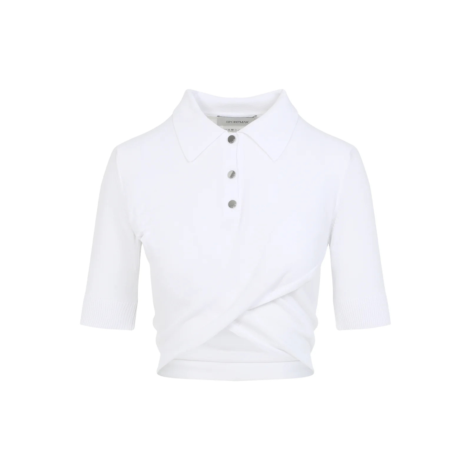 Sportmax Button Detailed Short-Sleeved Polo Top | Cettire Global