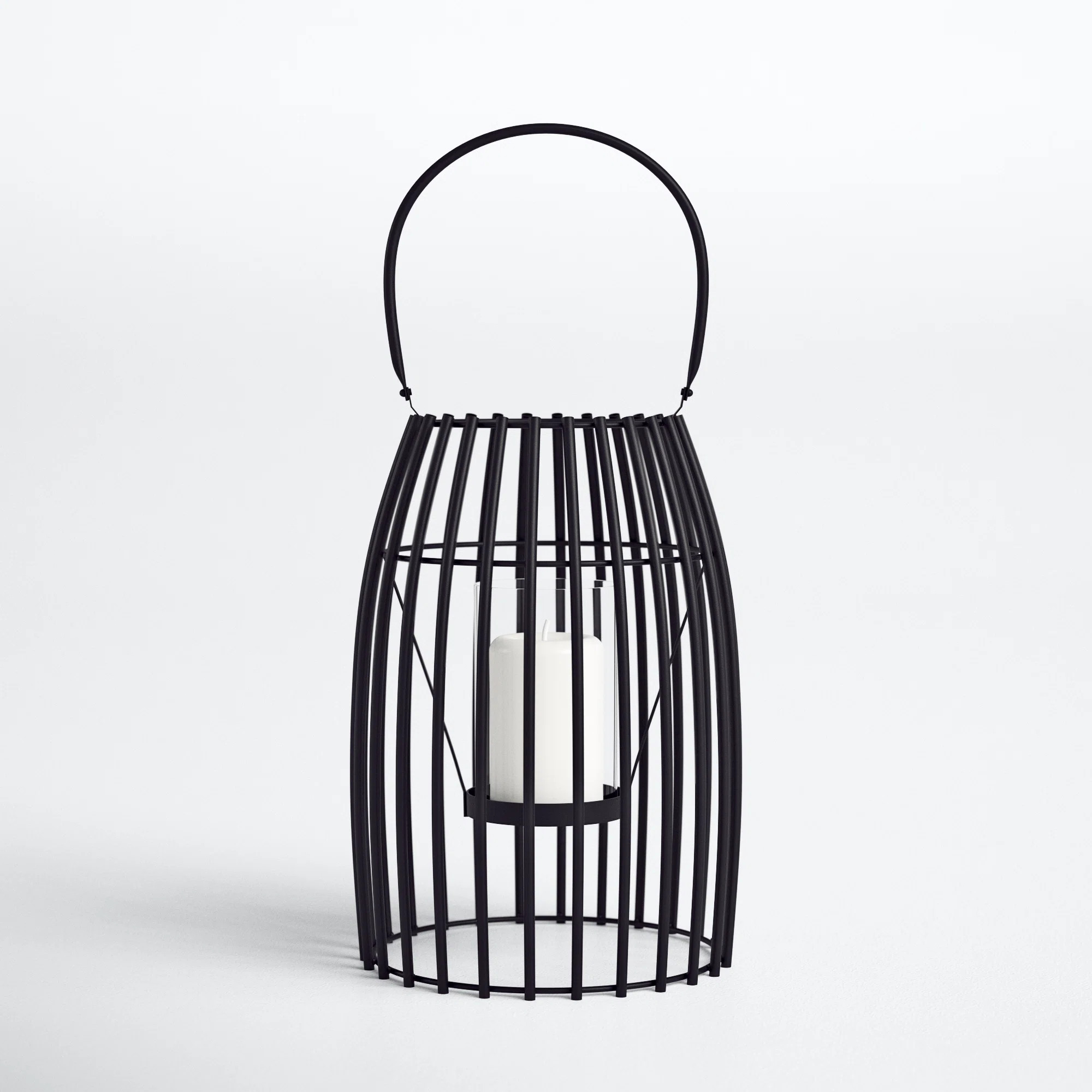 Metal Decorative Indoor Outdoor Candle Lantern with Handle | Wayfair North America