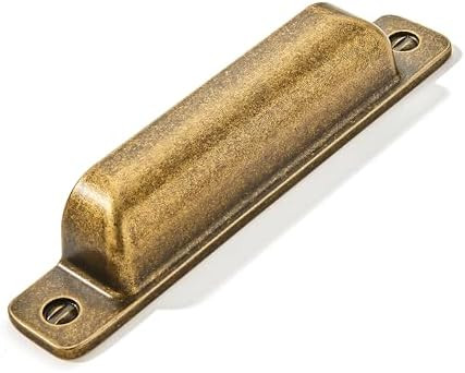 khtumeware 5 Pack 5"(128mm) Drawer Pulls Antique Brass Cabinet Cup Pulls Kitchen Hardware Cabinet... | Amazon (US)
