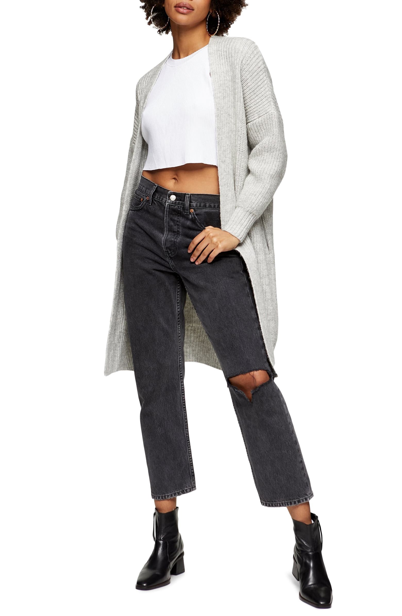 Ribbed Open Front Cardigan | Nordstrom