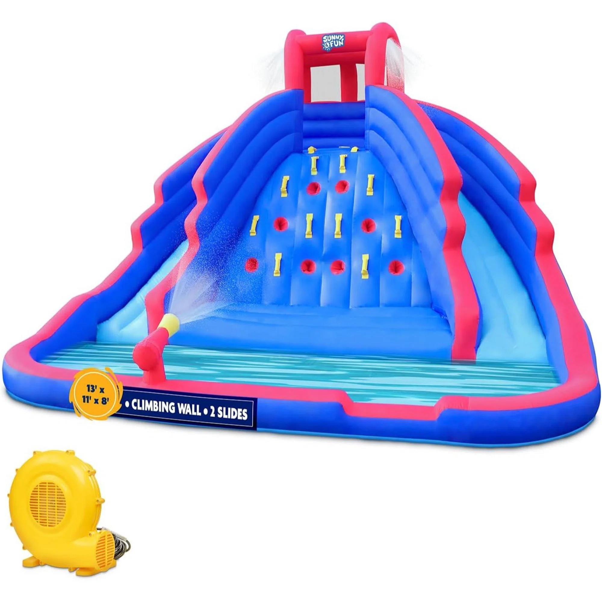 13' x 13' Inflatable Water Slide with Air Blower | Wayfair North America