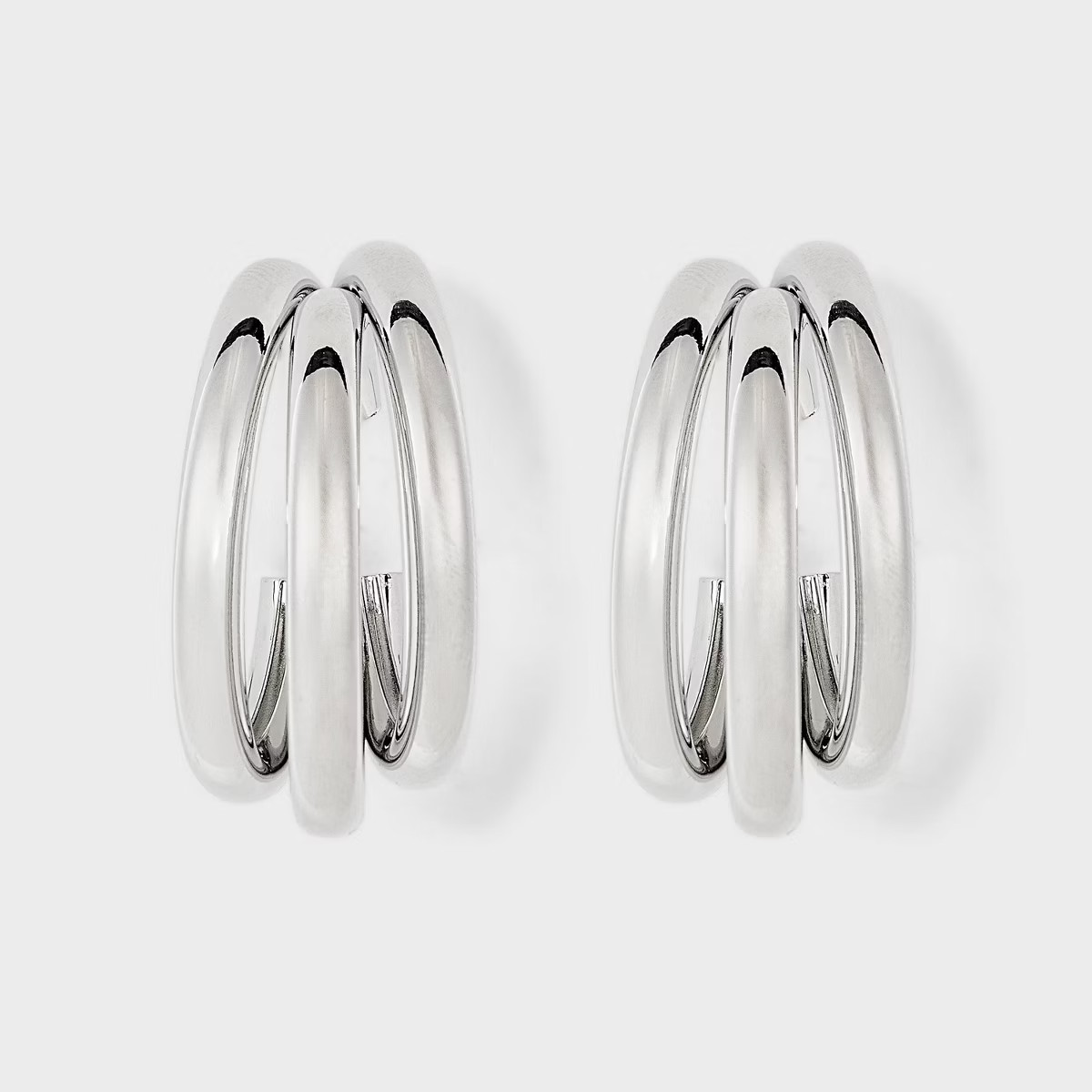 Multi Tube Hoop Earrings - A New Day™ Silver | Target
