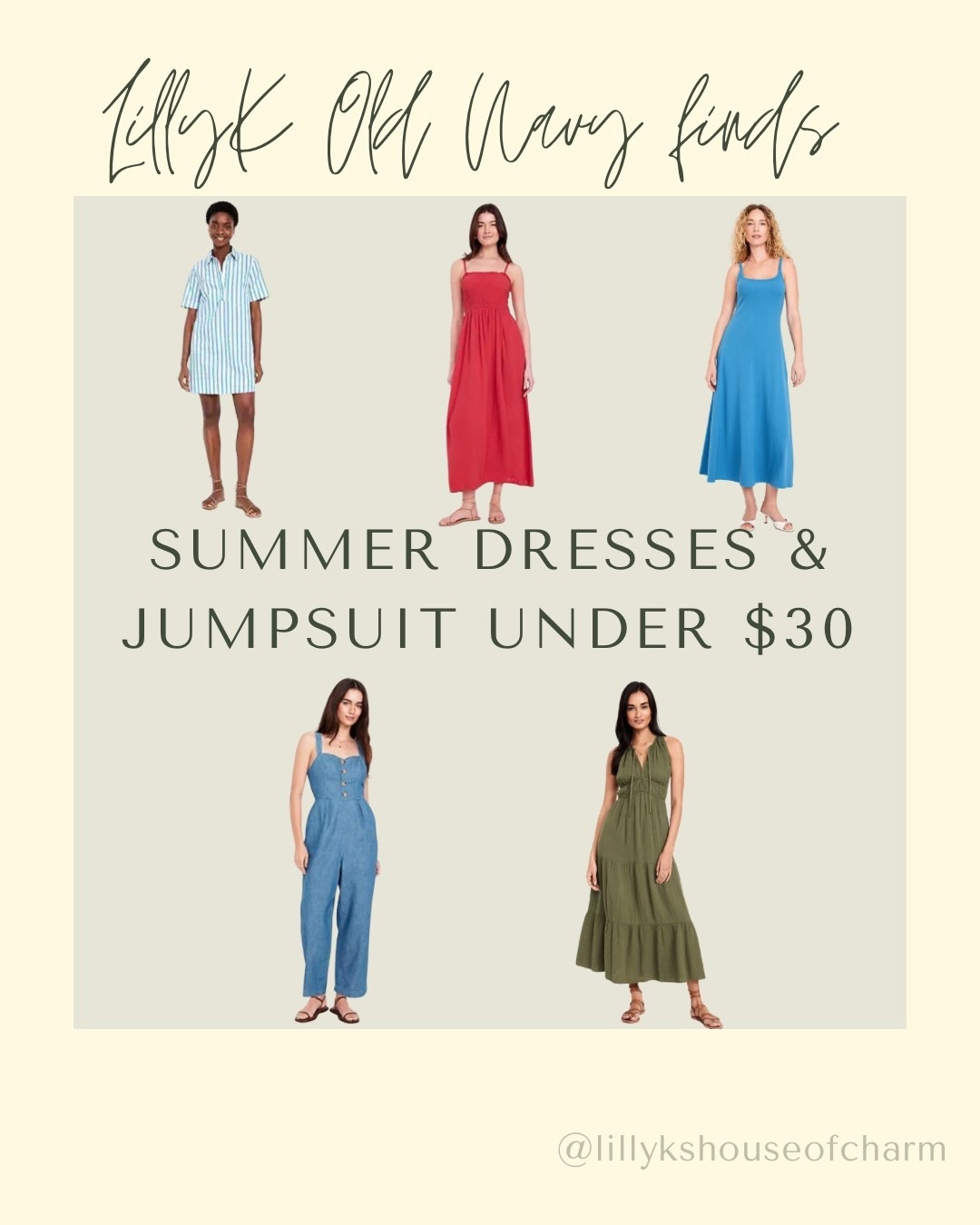 Old Navy is coming through! All dresses & jumpsuits are 50% off or MORE right now. Perfect time to grab your summer staples before they’re gone! 🛍️✨ 

#OldNavyStyle #SaleAlert #LTKSale #LTKFinds #SummerStyle #DressesOnSale #JumpsuitStyle #LTKFashion #BudgetFriendlyFashion #WardrobeRefresh #LTKDeal #StyleSteals #ShopTheLook #AffordableFashion

#LTKFindsUnder50 #LTKSaleAlert #LTKSeasonal