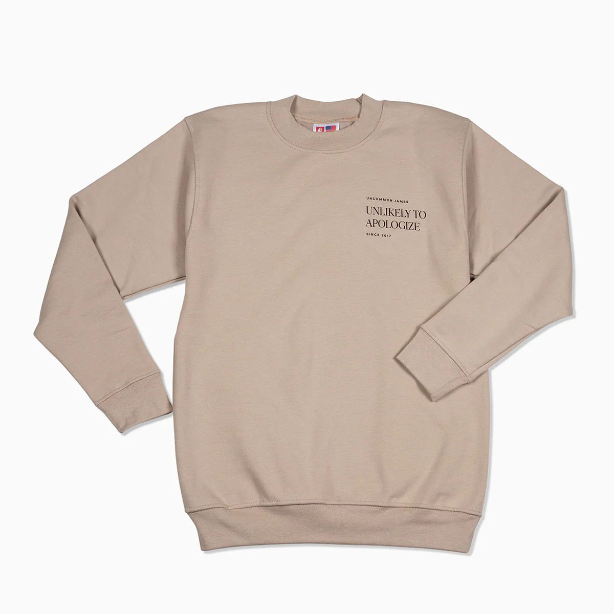 Unlikely To Apologize Crewneck Sweatshirt in Sand | Uncommon James | Uncommon James