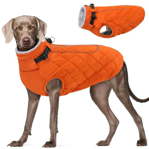 AOFITEE Large Dog Winter Jacket, Waterproof Dog Coat with Back Zipper, Reflective Dog Puffer Coat Dog Snowsuit, Warm Dog Winter Coat for Large Dogs, Dog Snow Jacket for French Bulldog | Amazon (US)