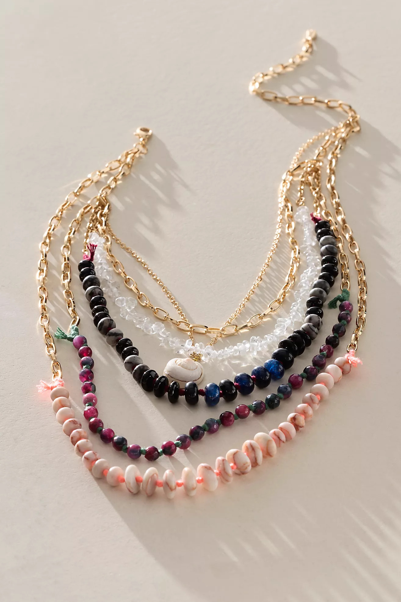 Hailee Semiprecious Beaded Necklace | Free People (Global - UK&FR Excluded)