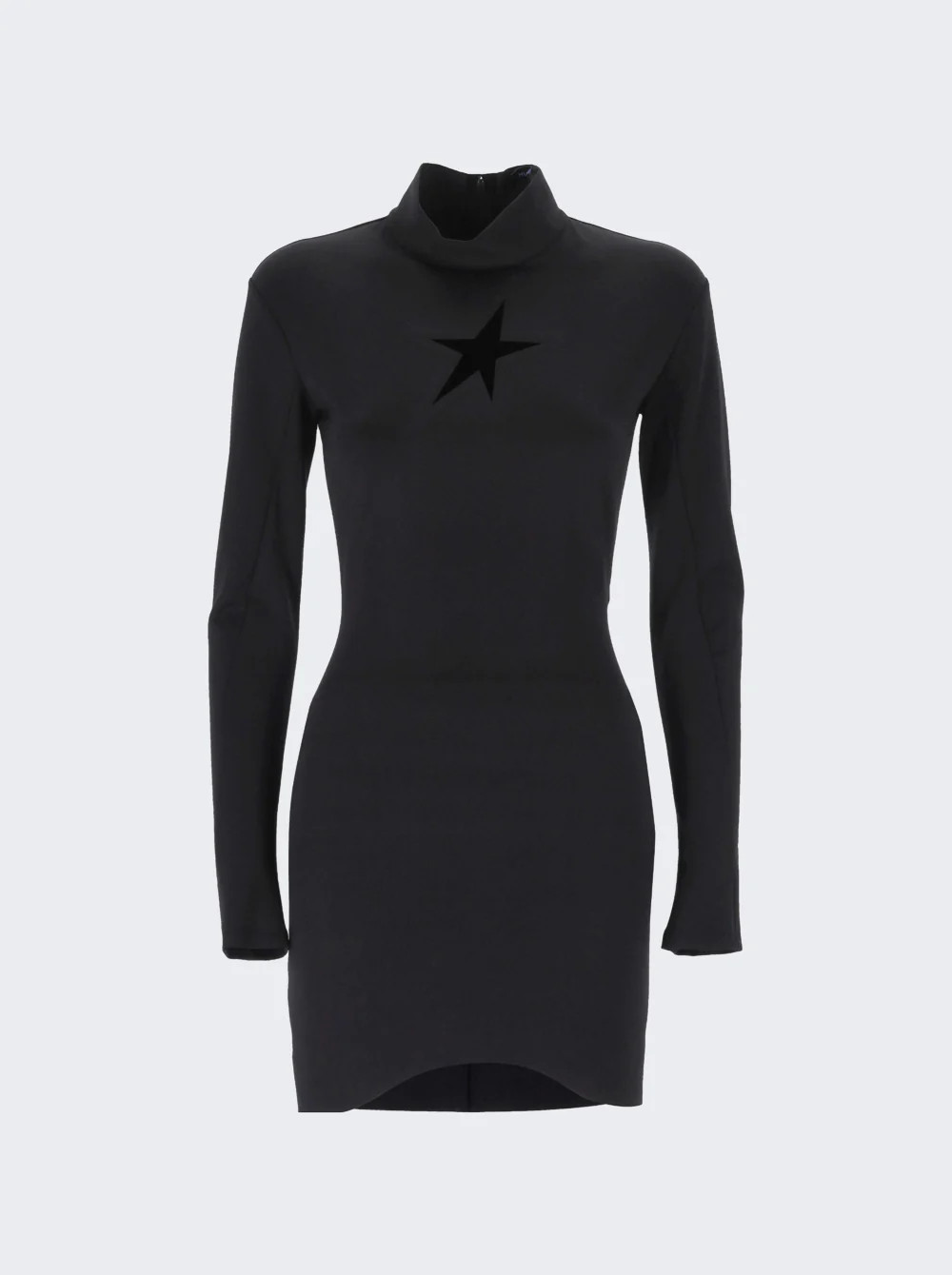 Keyhole Long Sleeve Dress BLACK | The Webster