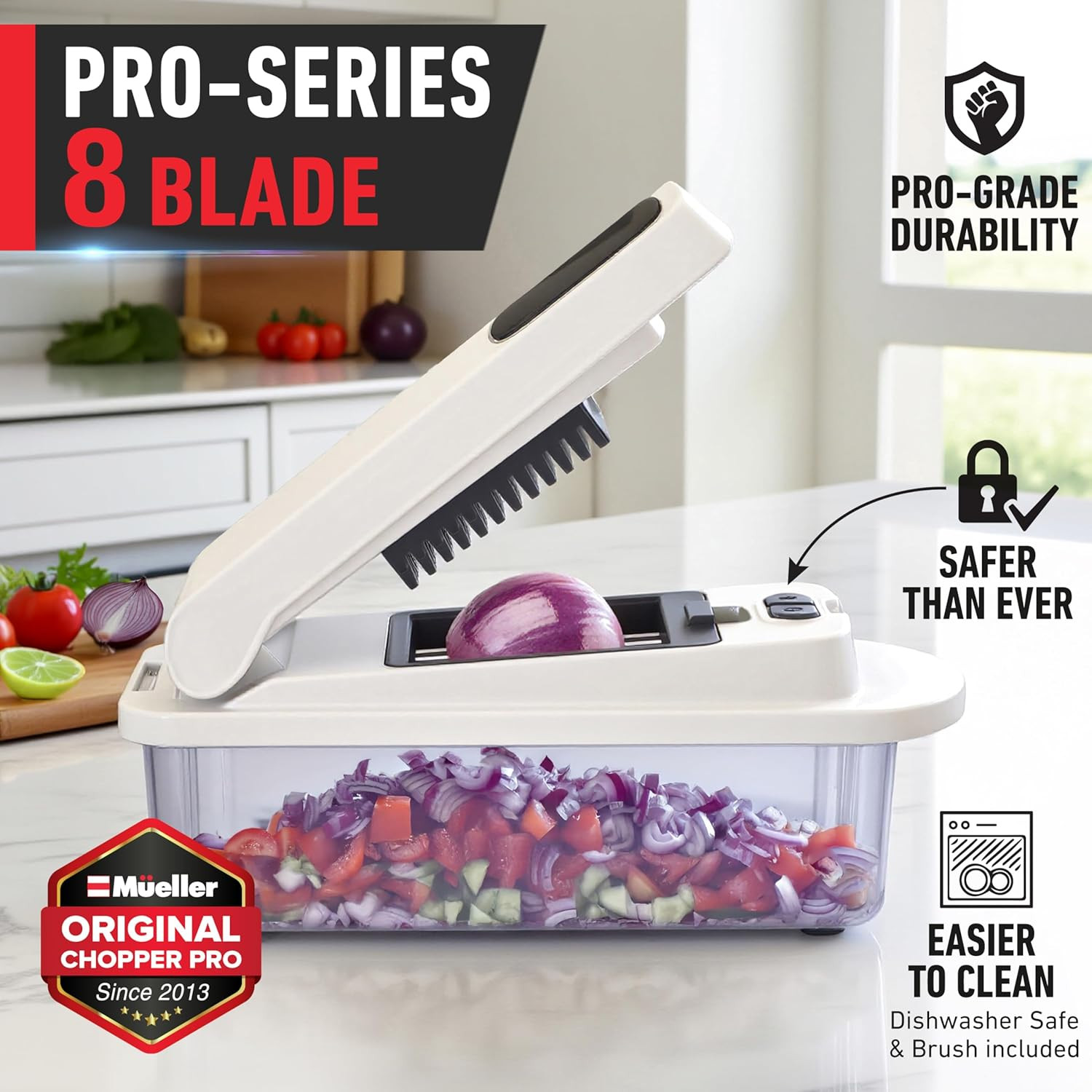 Mueller The Real Original Pro Vegetable Chopper & Mandoline Slicer, 10-in-1 | Amazon (US)