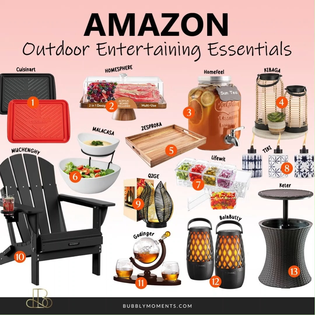 Outdoor entertaining made easy 🌿✨ These Amazon finds are perfect for creating a cozy and stylish space for your next gathering. From comfy seating to simple décor and lighting, everything helps set the mood for relaxing and hosting friends and family.
Whether it’s a casual hangout, weekend BBQ, or evening drinks, these essentials make your outdoor space feel warm and inviting. Save this for your next setup and refresh your patio or backyard with pieces you’ll use again and again! 🌞🍹
#LTKHome #LTKFinds #LTKStyle #OutdoorLiving #PatioDecor #BackyardGoals #AmazonFinds #HomeInspo #OutdoorStyle #SummerVibes #GardenParty #BackyardInspo #OutdoorDecor #PatioInspo #EntertainAtHome #CozyOutdoor #HomeDecor 

 