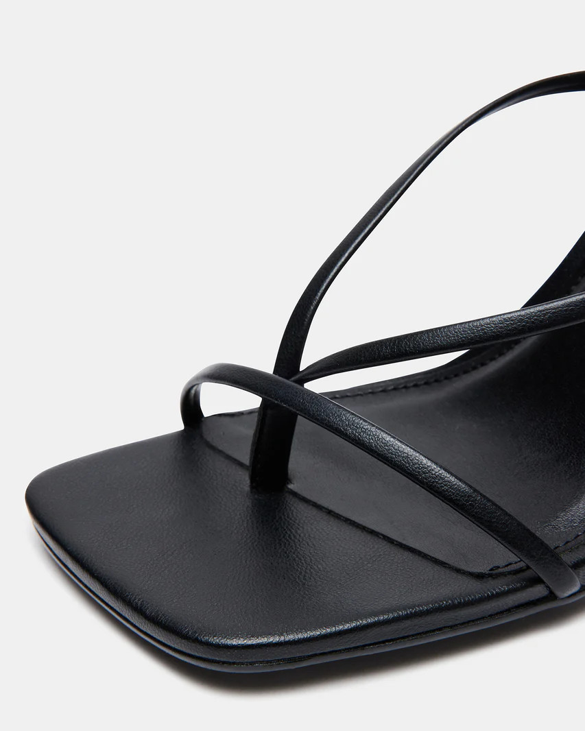ANNIE Black Women's Strappy Square Toe Heel | Steve Madden (US)