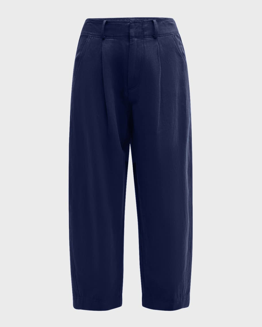 Bari Cropped Wide-Leg Pants | Neiman Marcus